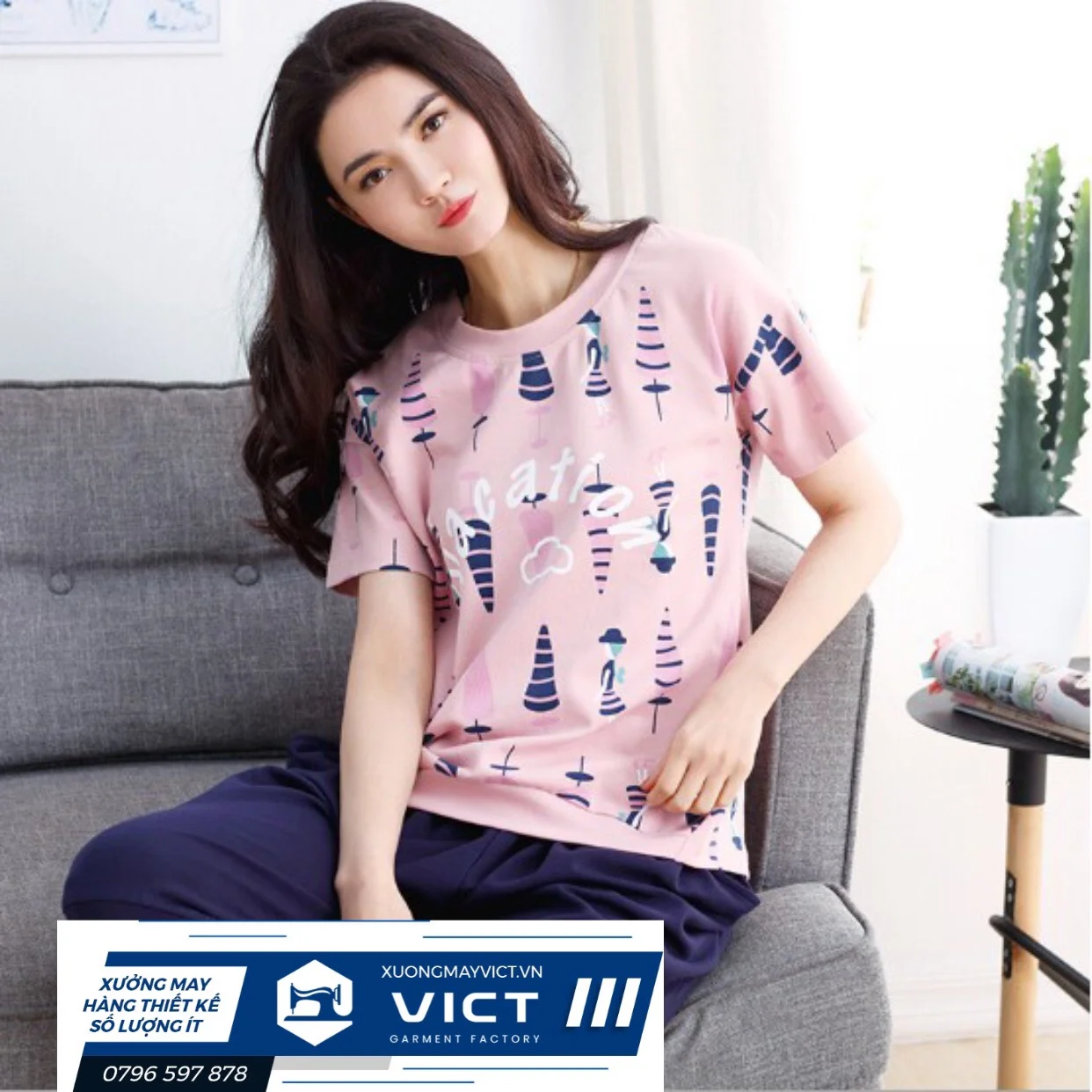 Đồ bộ cotton uy tín Hồ Chí Minh Xưởng may đồ cotton VICT