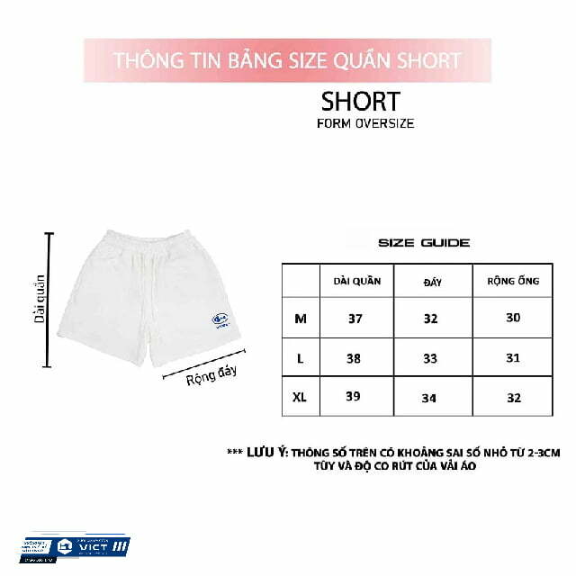 Cách chọn size quần short nữ