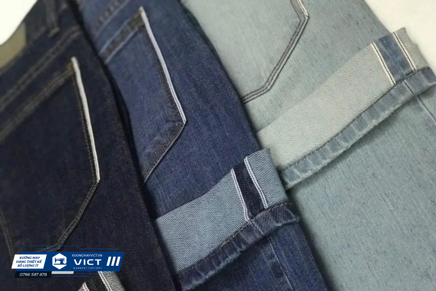 Vải denim được sử dụng để may quần jeans và trở thành biểu tượng của văn hóa Mỹ từ những năm 1950
