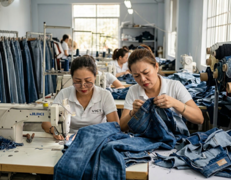 Xưởng Quần Jean VNXK 2026: 3 L&yacute; Do N&ecirc;n Chuyển Sang Unisex