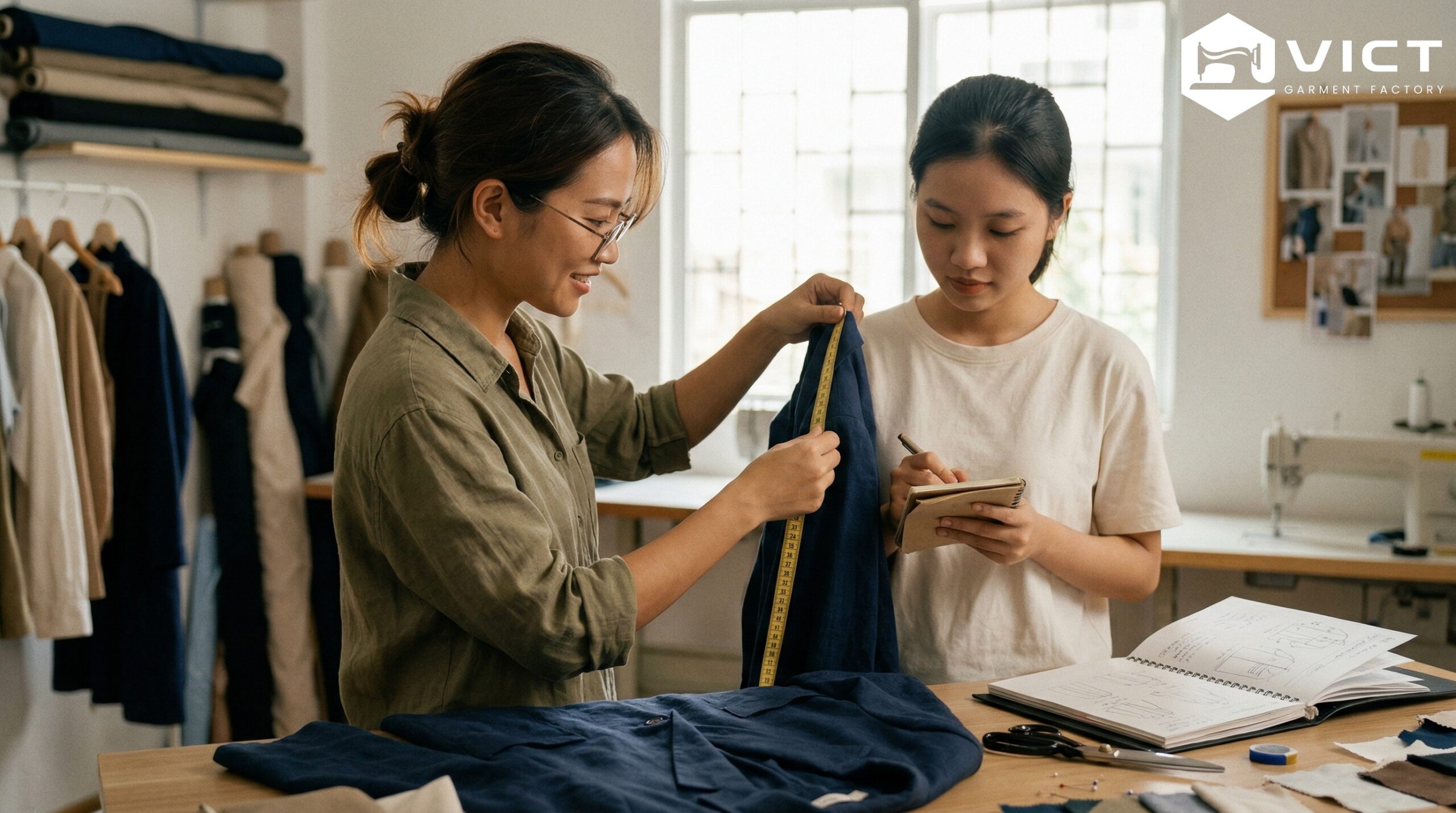 5 bước hướng dẫn đo quần áo mẫu chi tiết cho Local Brand mới
