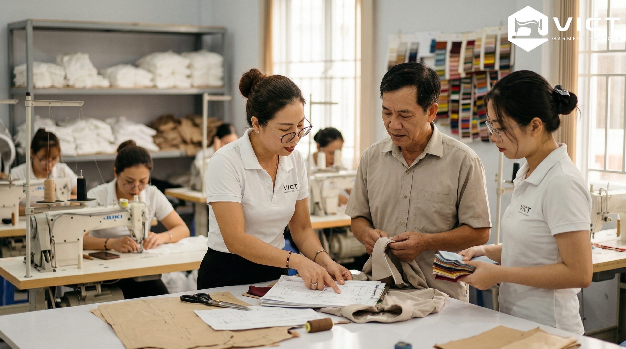 Hợp tác xưởng may: Chìa khóa giảm giá thành may mặc thiết kế số lượng ít