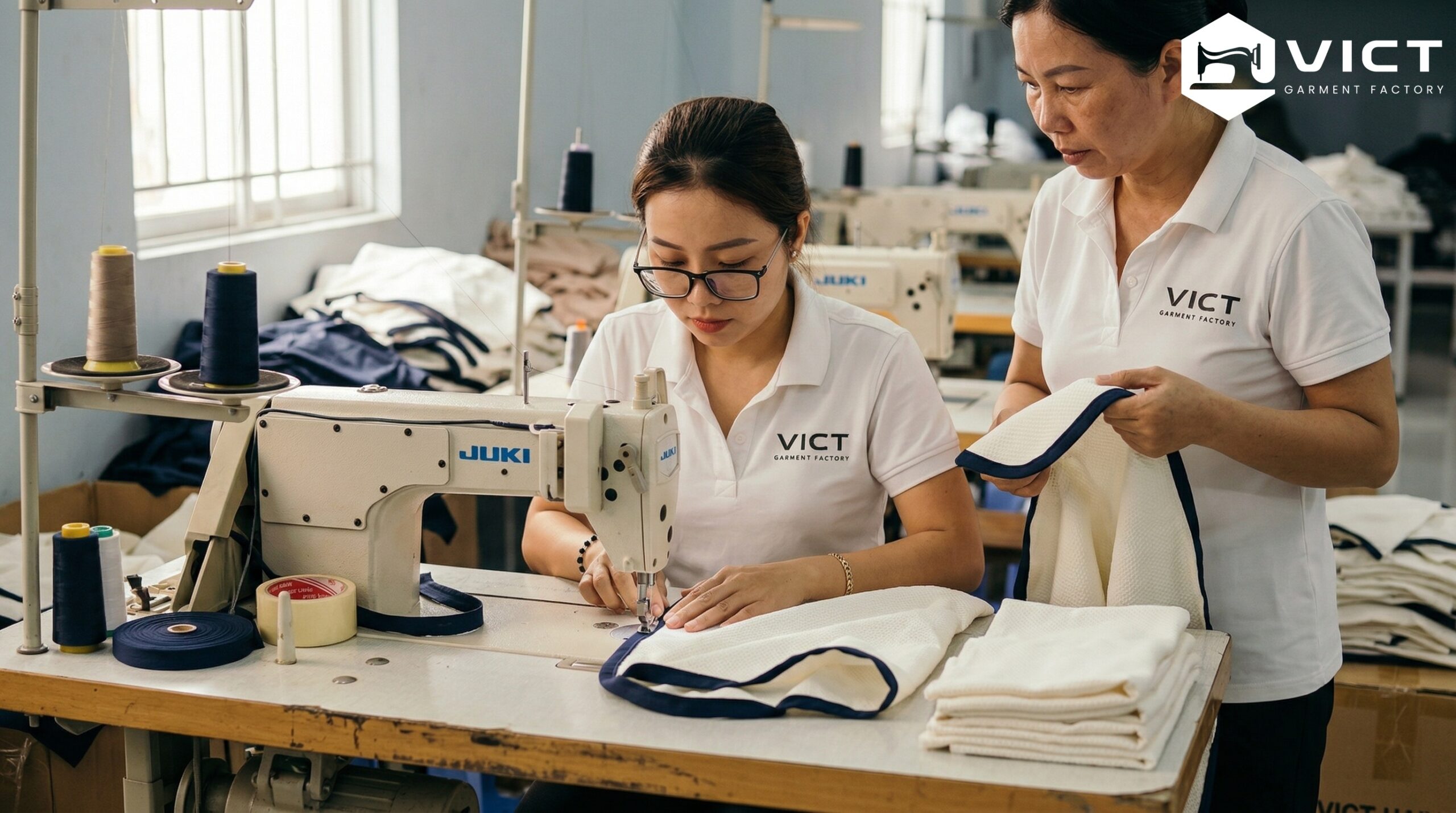 Quy trình áp dụng kỹ thuật may bọc viền chuẩn xác tại xưởng gia công Quy trình áp dụng kỹ thuật may bọc viền chuẩn xác tại xưởng gia công