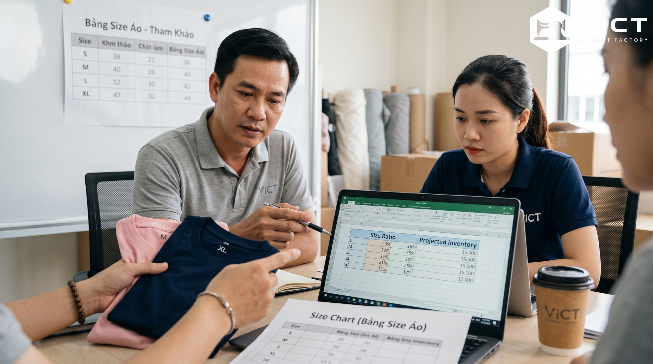 Bảng size áo chỉ là nền tảng, tỷ lệ size mới quyết định tồn kho bảng size áo